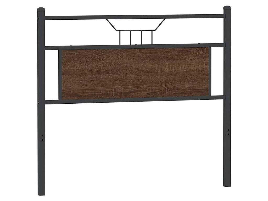 Tête de lit de remplacement chêne marron 100 cm bois d'ingénierie et acier
