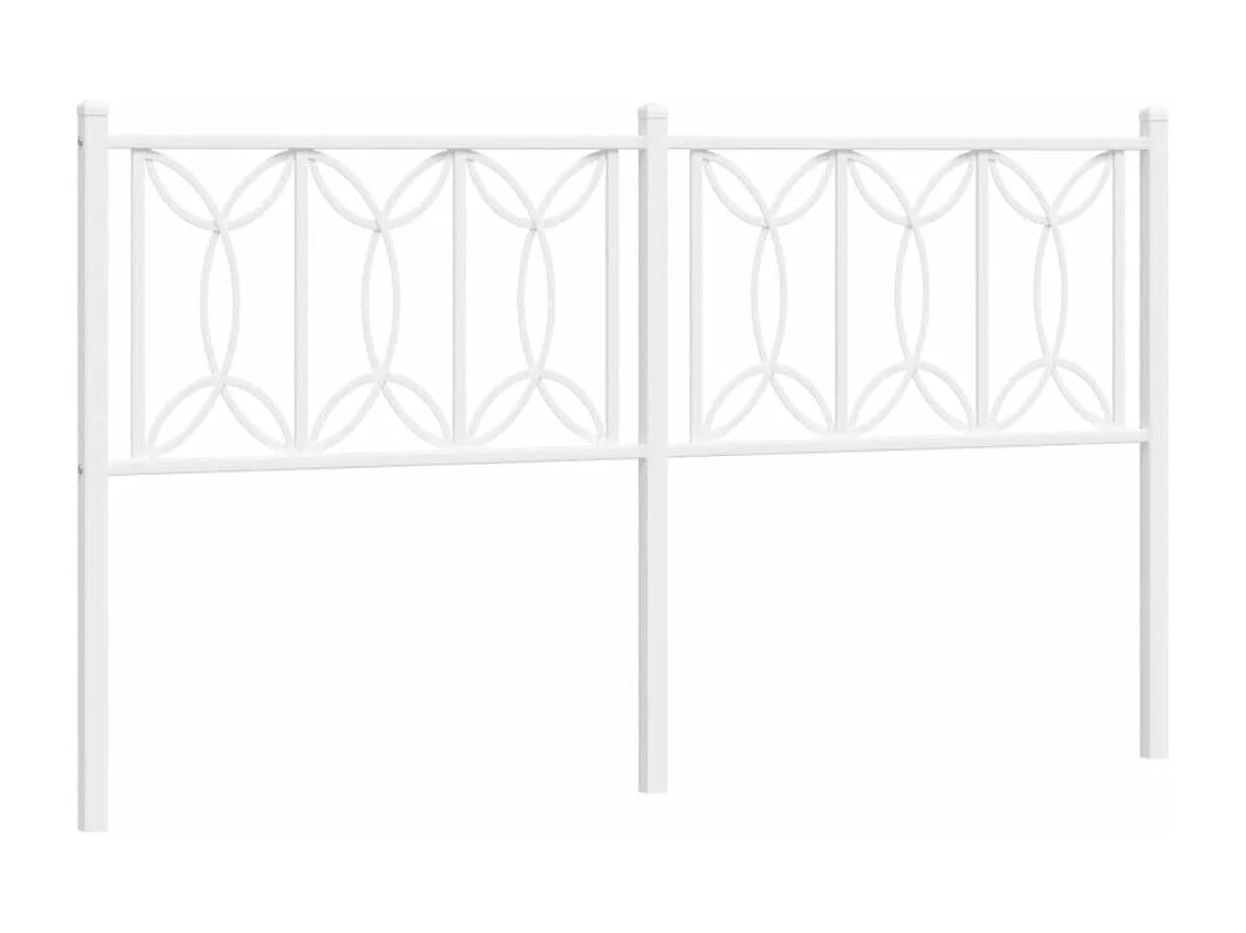 Tête de lit métal blanc 160 cm