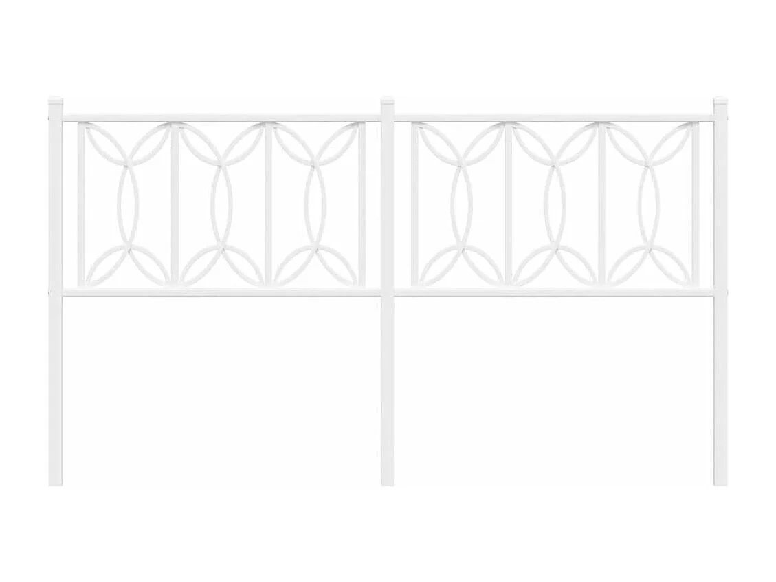Tête de lit métal blanc 160 cm