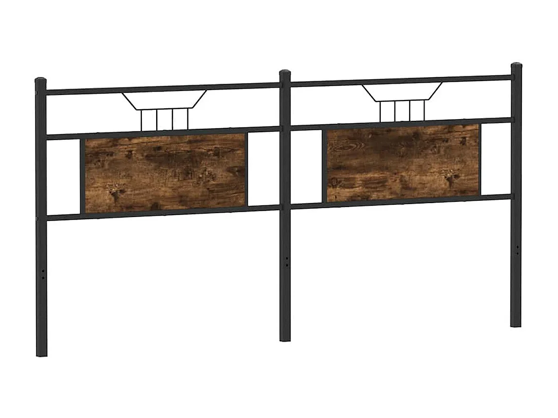 Kopfteil Räuchereiche 180 cm Holzwerkstoff und Stahl