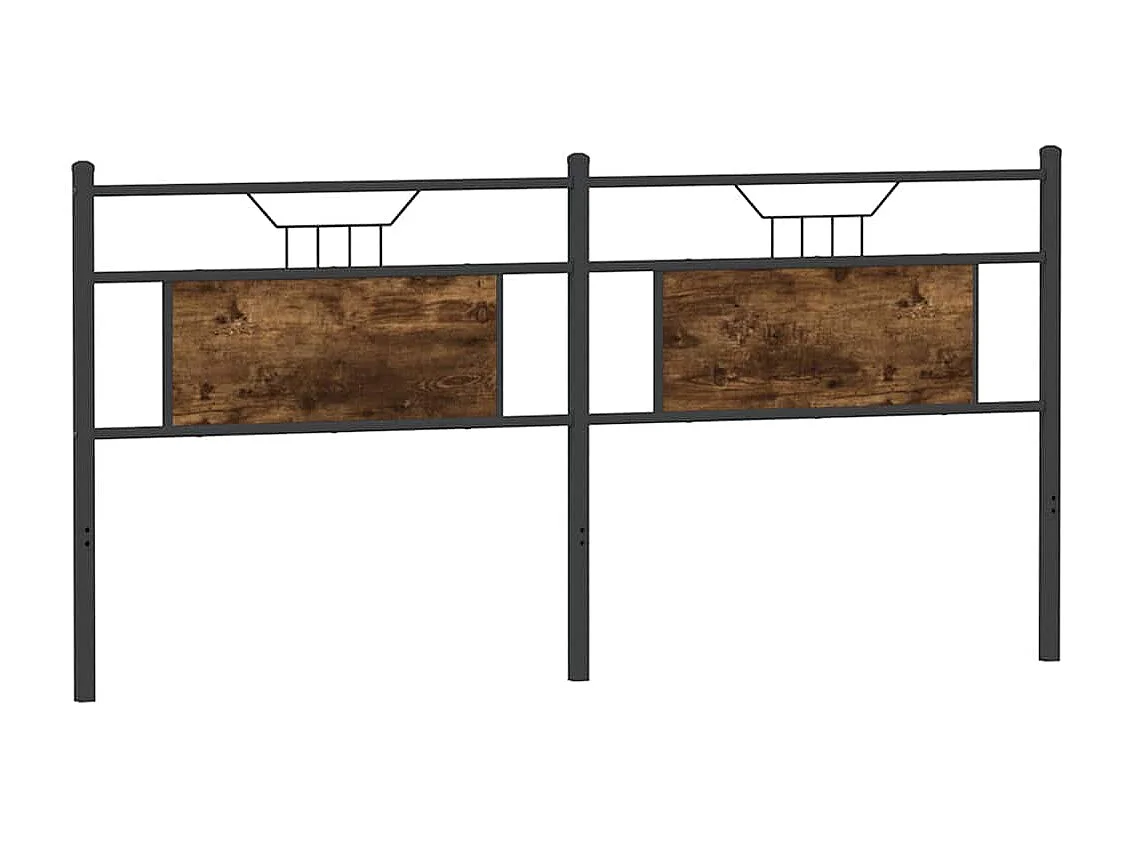 Kopfteil Räuchereiche 180 cm Holzwerkstoff und Stahl