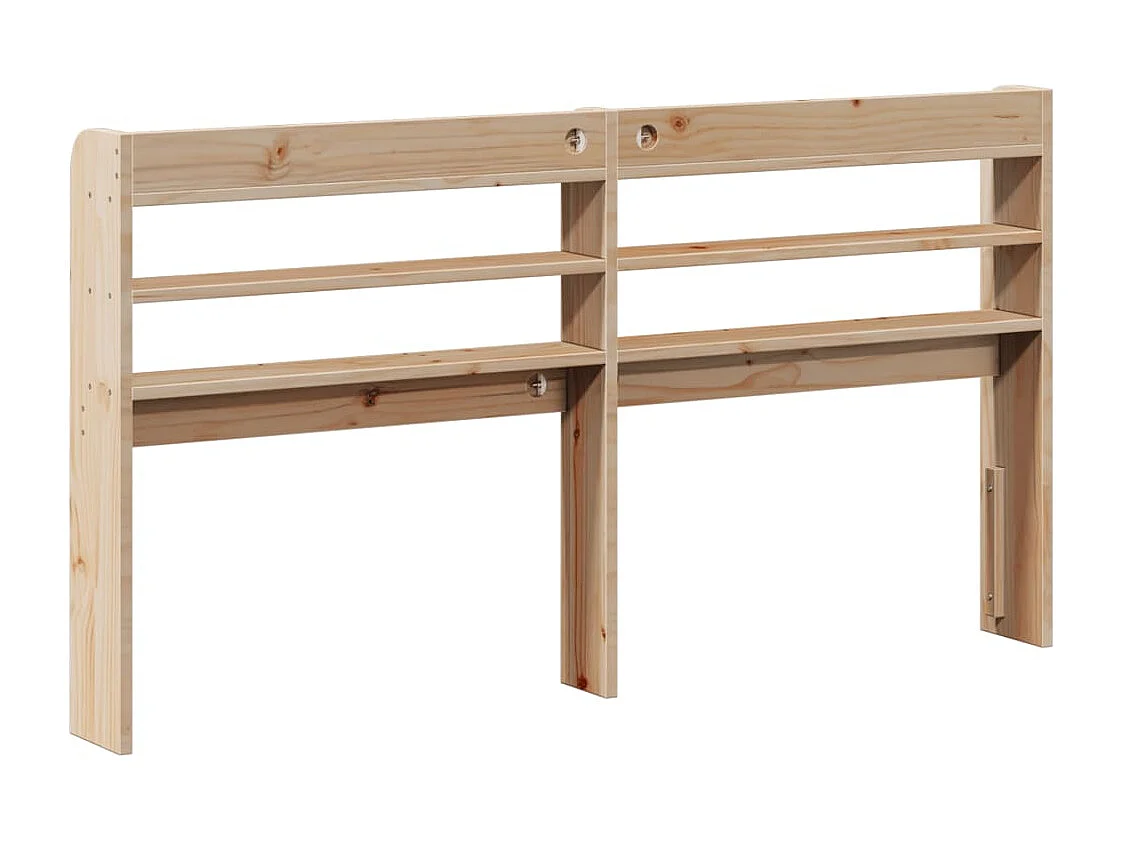 Tête de lit avec étagères 120 cm bois massif de pin
