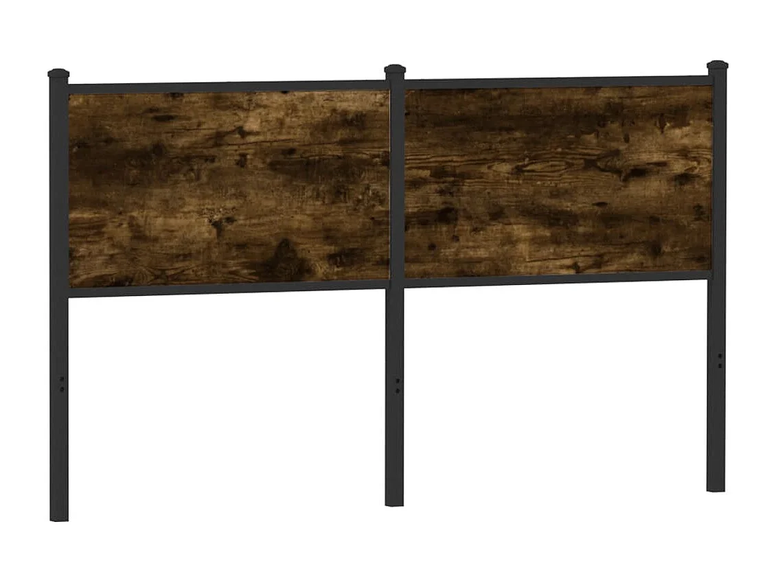 Cabeceira de cama 150 cm derivados madeira/aço carvalho fumado