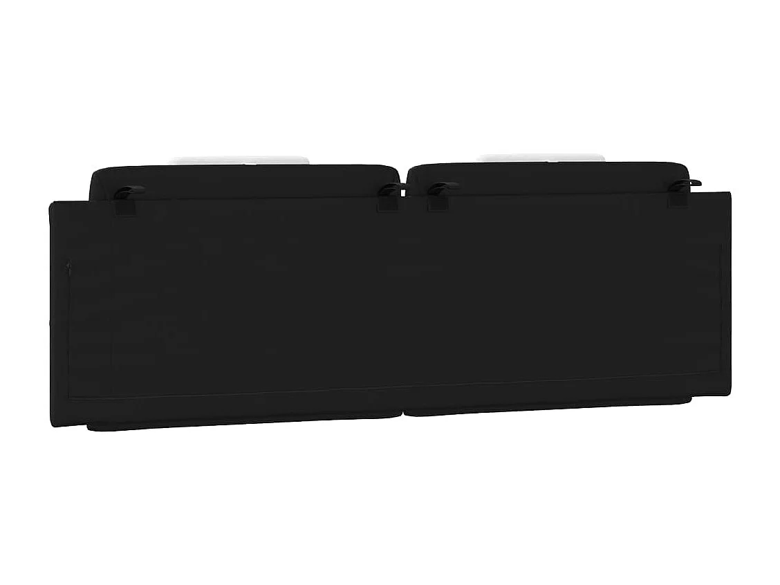 Coussin de tête de lit Viana noir et blanc 160 cm similicuir