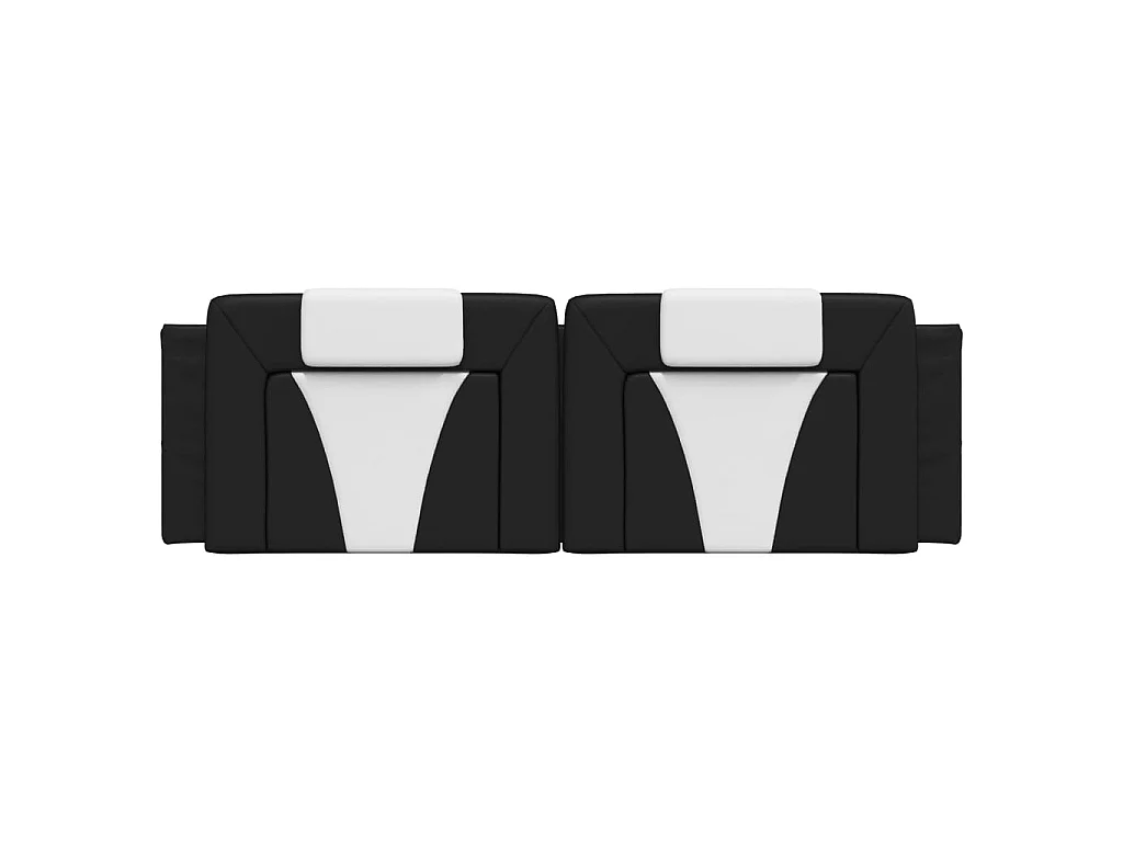 Cuscino Testiera Viana Nero e Bianco 160 cm in Similpelle