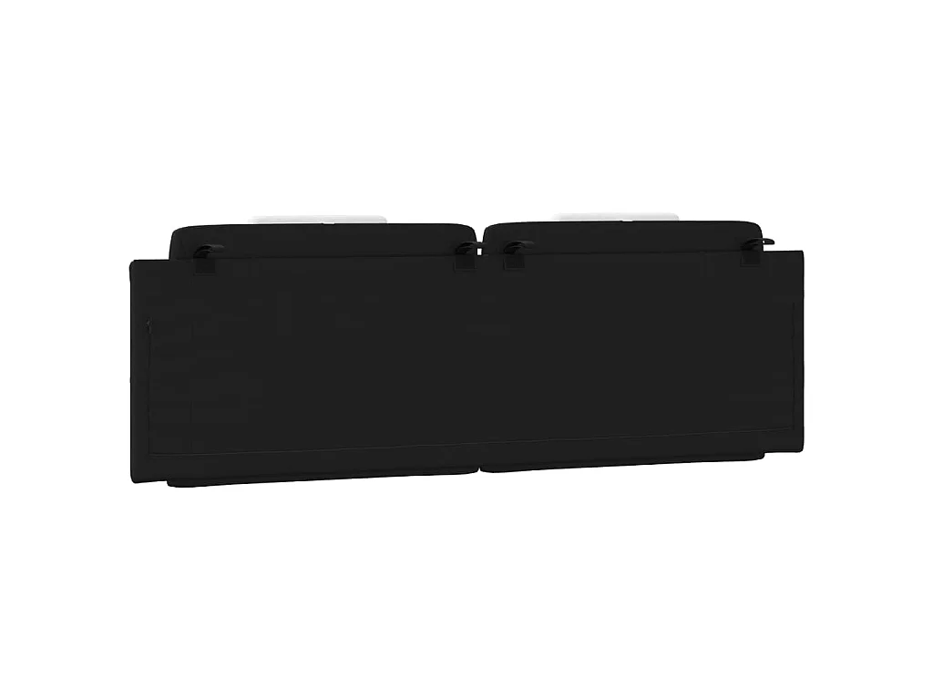 Coussin de tête de lit Viana noir et blanc 160 cm similicuir
