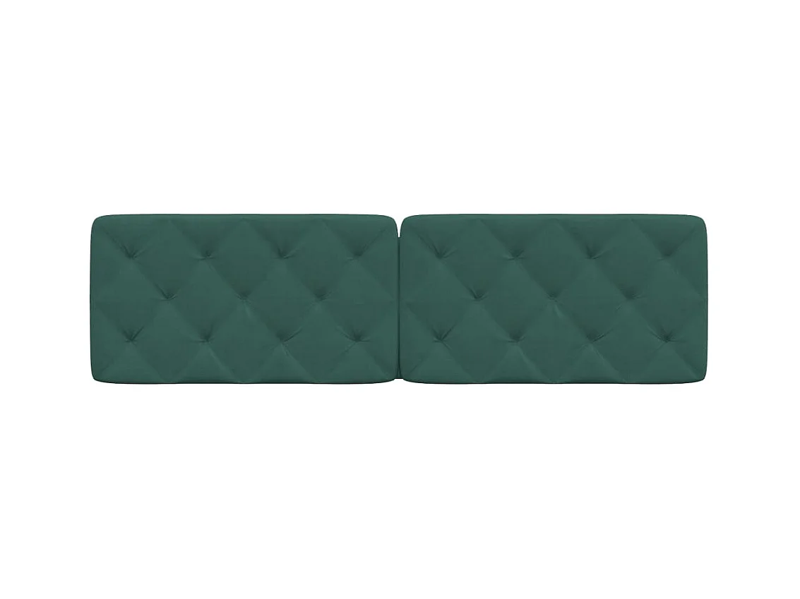 Coussin de tête de lit vert foncé 180 cm velours