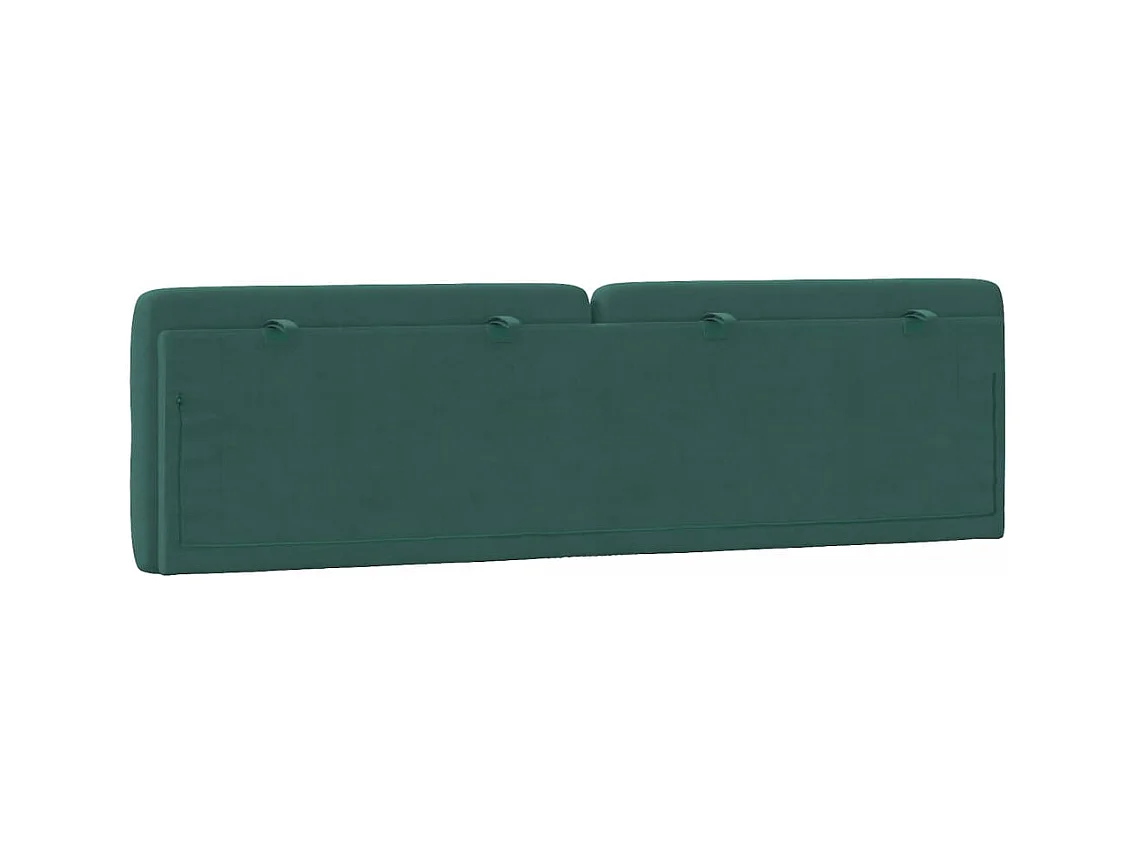 Coussin de tête de lit vert foncé 180 cm velours
