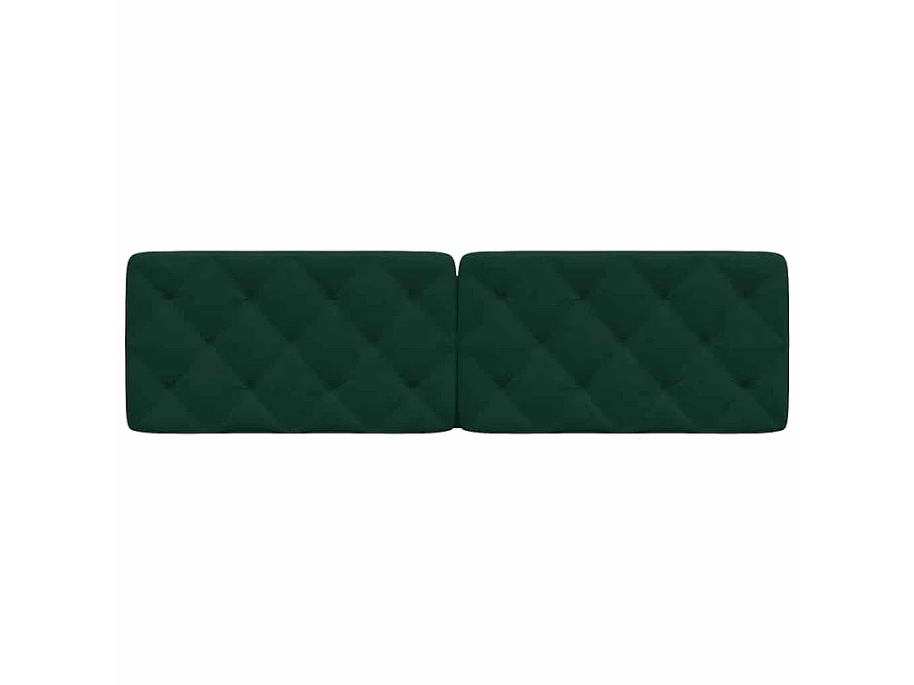 Coussin de tête de lit vert foncé 180 cm velours