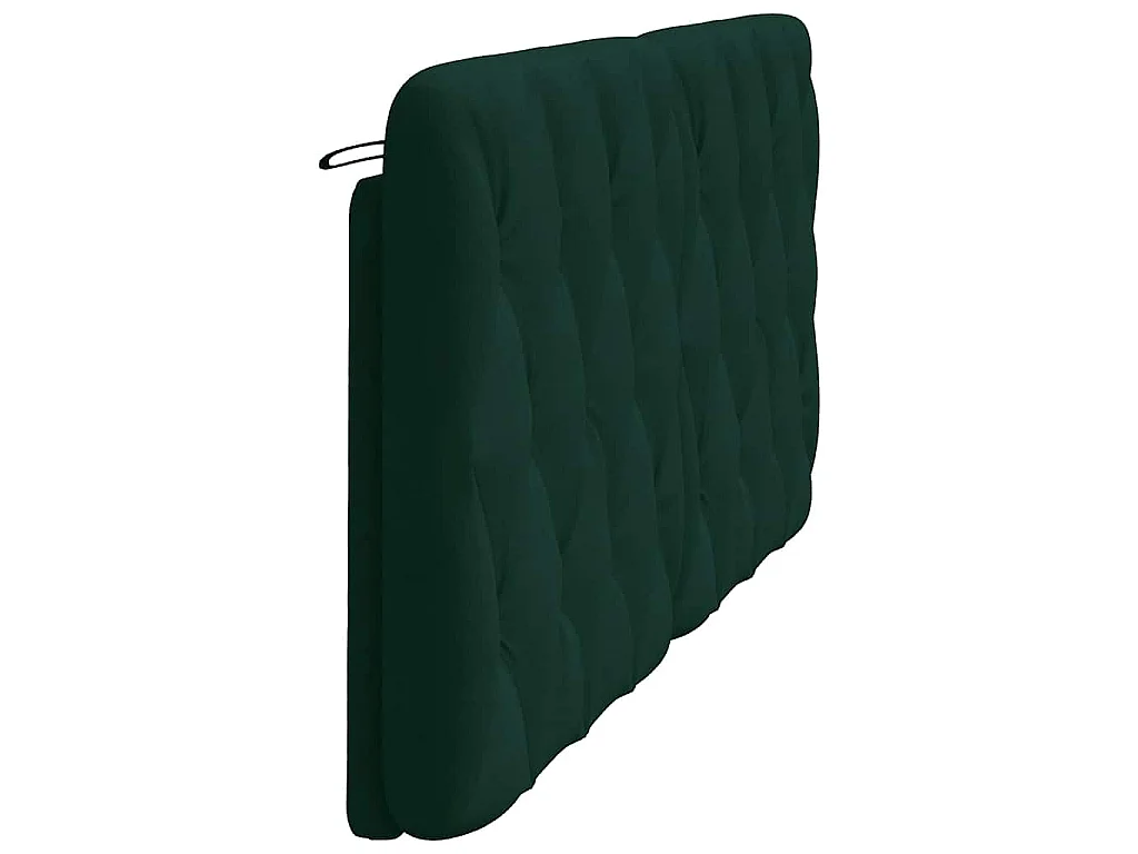 Coussin de tête de lit vert foncé 180 cm velours