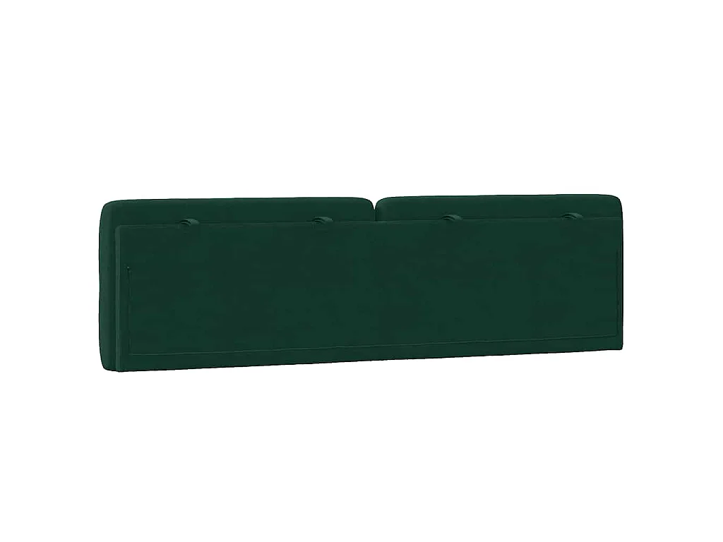 Coussin de tête de lit vert foncé 180 cm velours