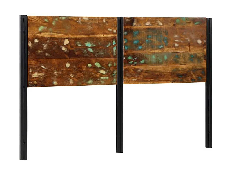 Cabecero 160 cm Madera Maciza Reciclada y Hierro