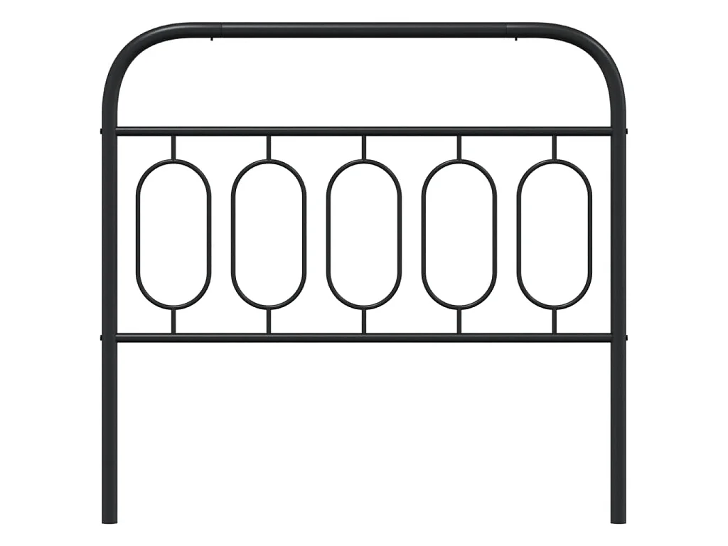 Tête de lit de remplacement métal noir 107 cm