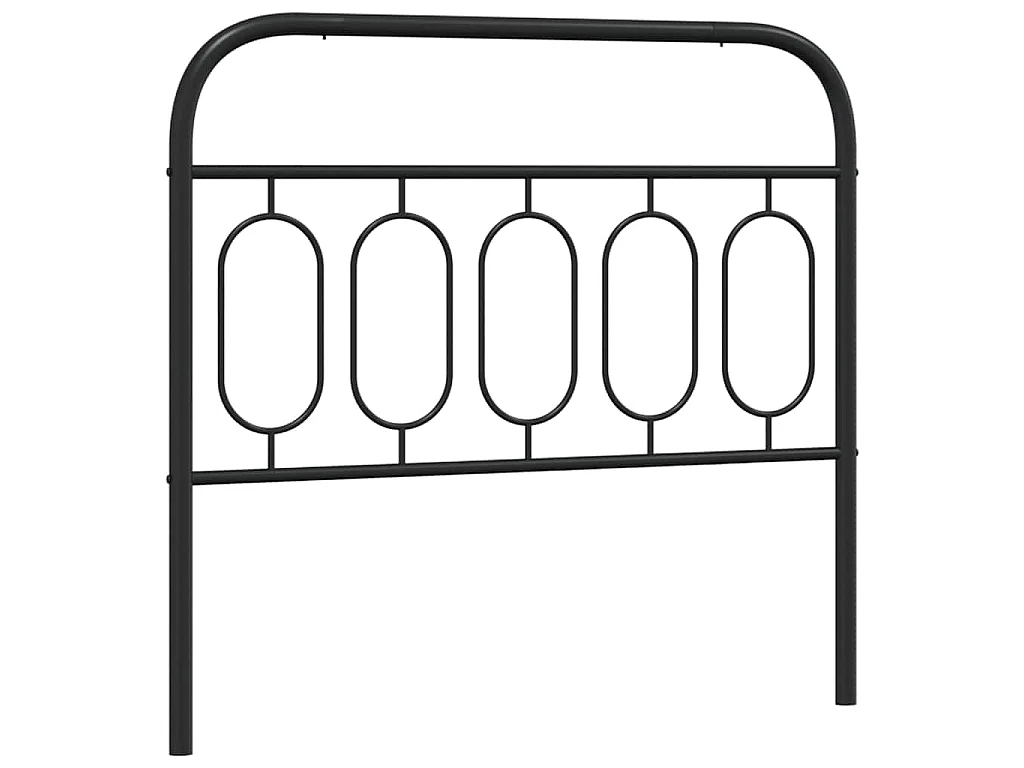 Tête de lit de remplacement métal noir 107 cm