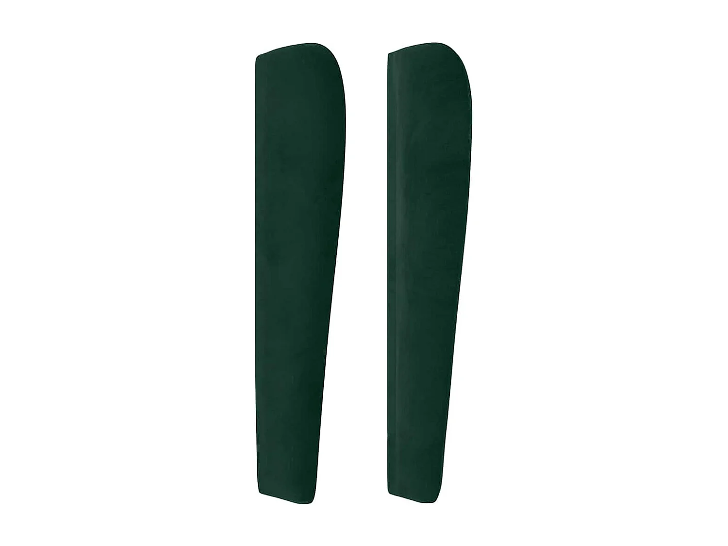 Tête de lit avec oreilles Vert foncé 147x23x118/128 cm Velours