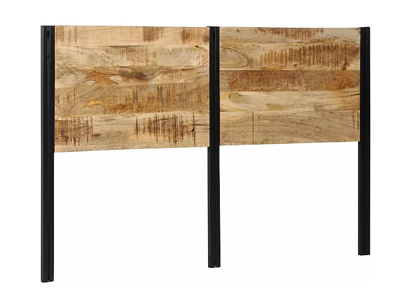 Cabecero 160 cm Madera Maciza Mango y Hierro