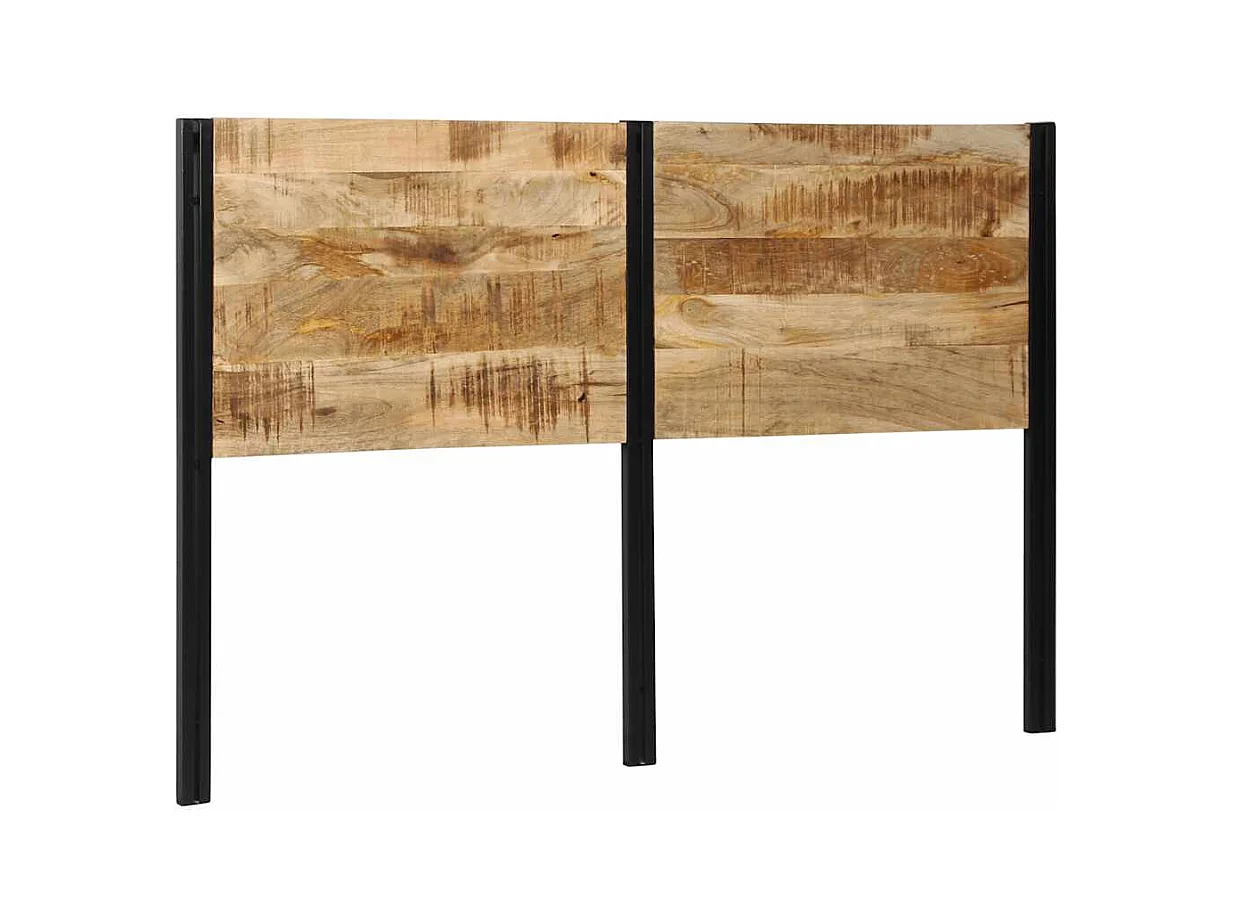 Testiera 160 cm in Legno Massello di Mango e Ferro