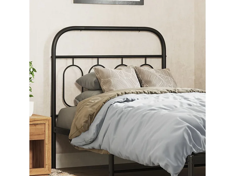 Kopfteil Metall Schwarz 90 cm