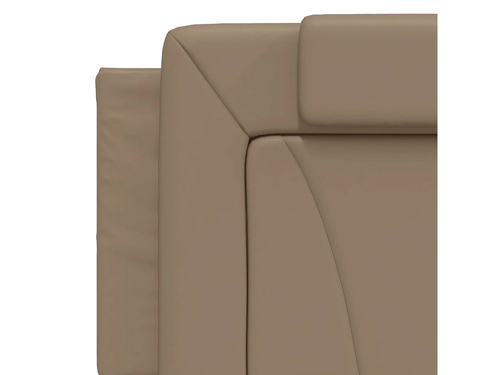 Kopfteil-Kissen "Viana" Cappuccino-Braun 160 cm Kunstleder