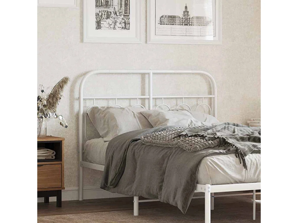 Testiera di Ricambio in Metallo Bianco 120 cm