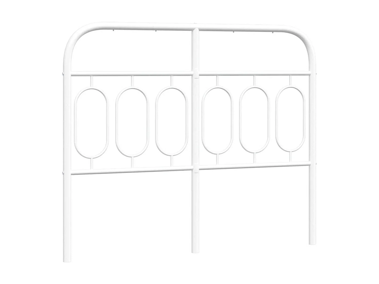 Vervangend hoofdbord 120 cm metaal wit