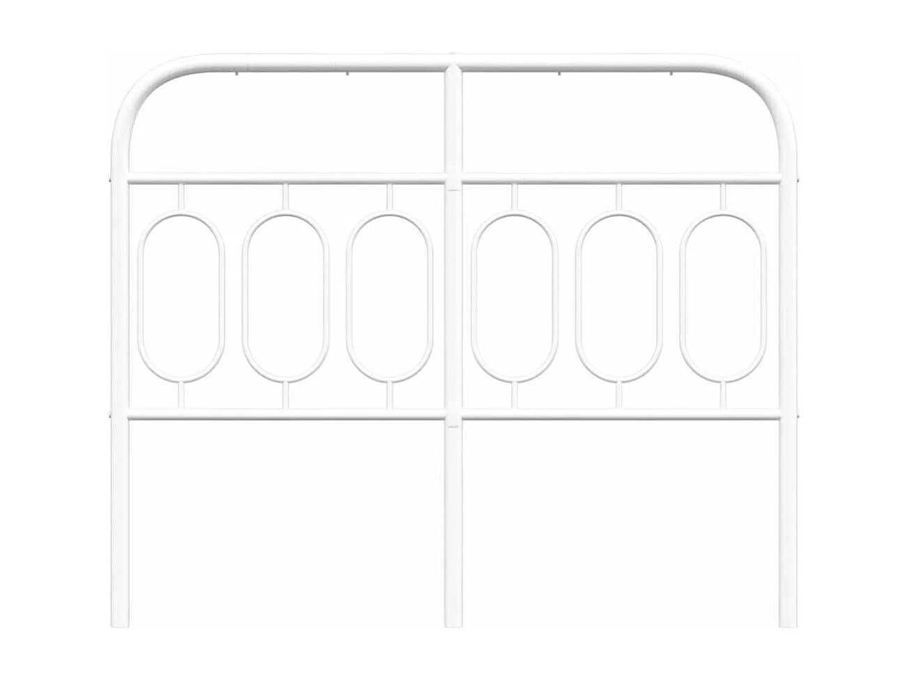 Vervangend hoofdbord 120 cm metaal wit