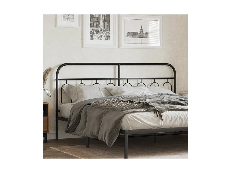 Kopfteil Metall Schwarz 160 cm