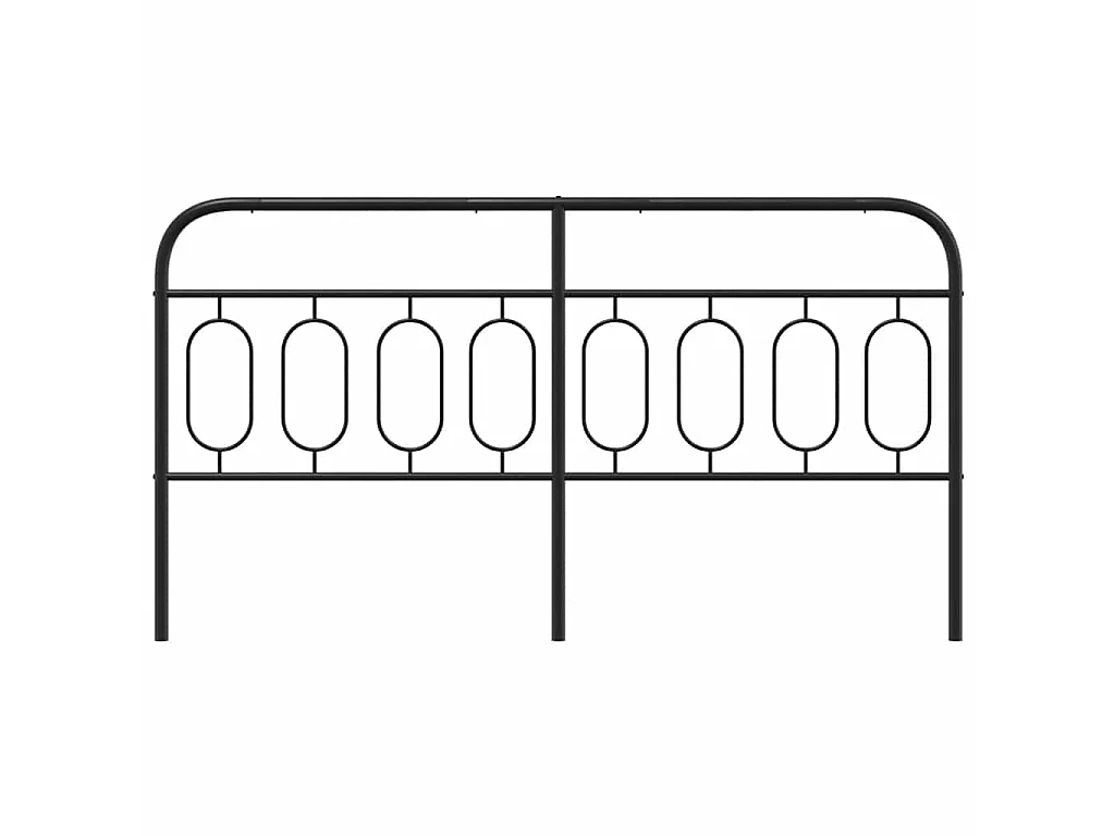 Tête de lit de remplacement métal noir 160 cm