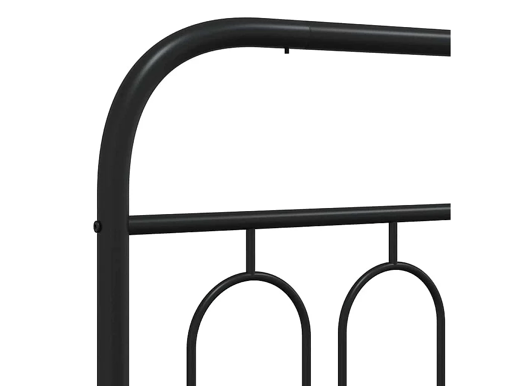 Tête de lit de remplacement métal noir 160 cm