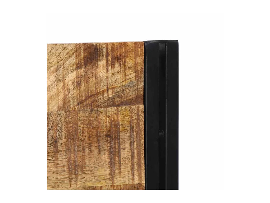 Kopfteil 200 cm Massivholz Mango und Eisen