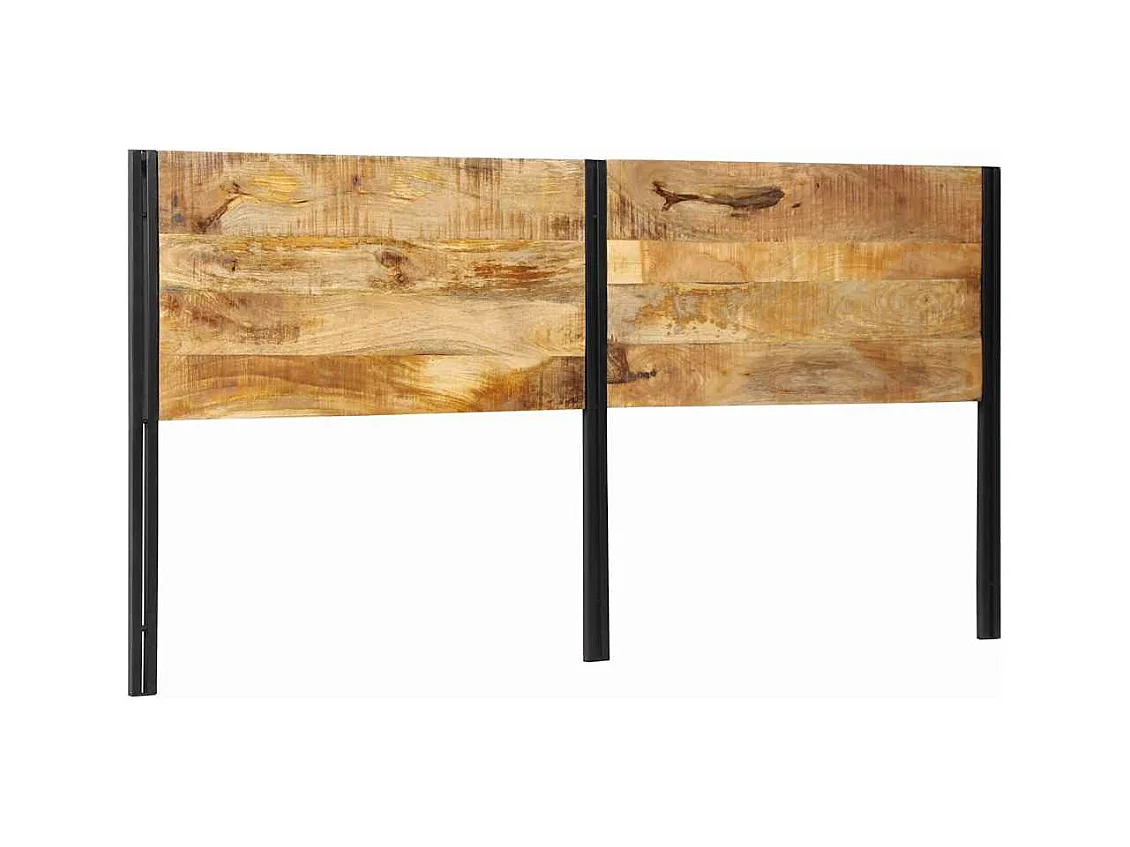 Kopfteil 200 cm Massivholz Mango und Eisen