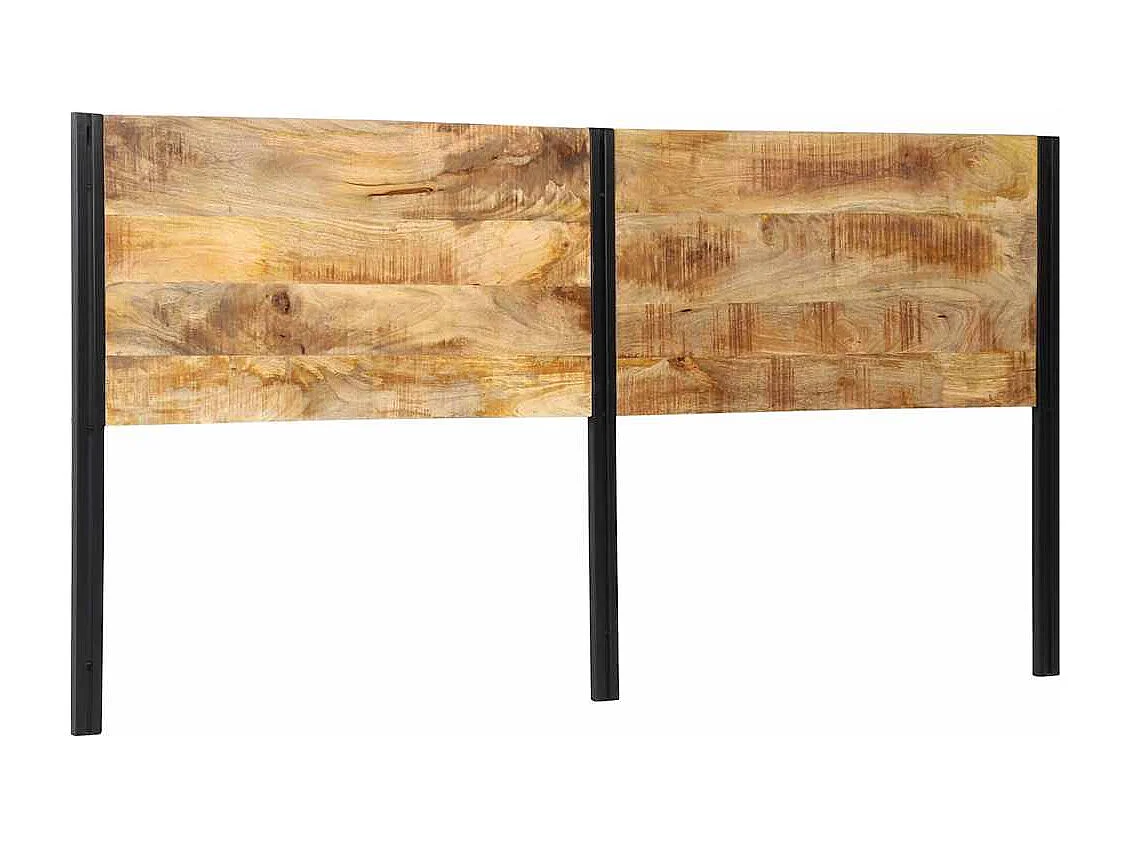 Kopfteil 200 cm Massivholz Mango und Eisen