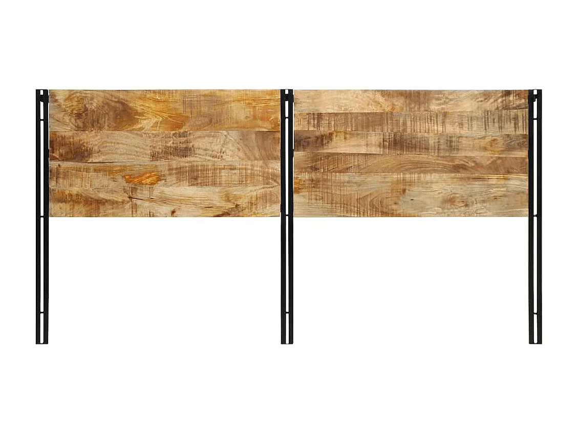 Kopfteil 200 cm Massivholz Mango und Eisen