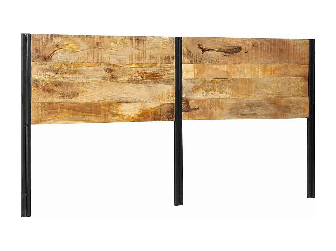 Kopfteil 200 cm Massivholz Mango und Eisen