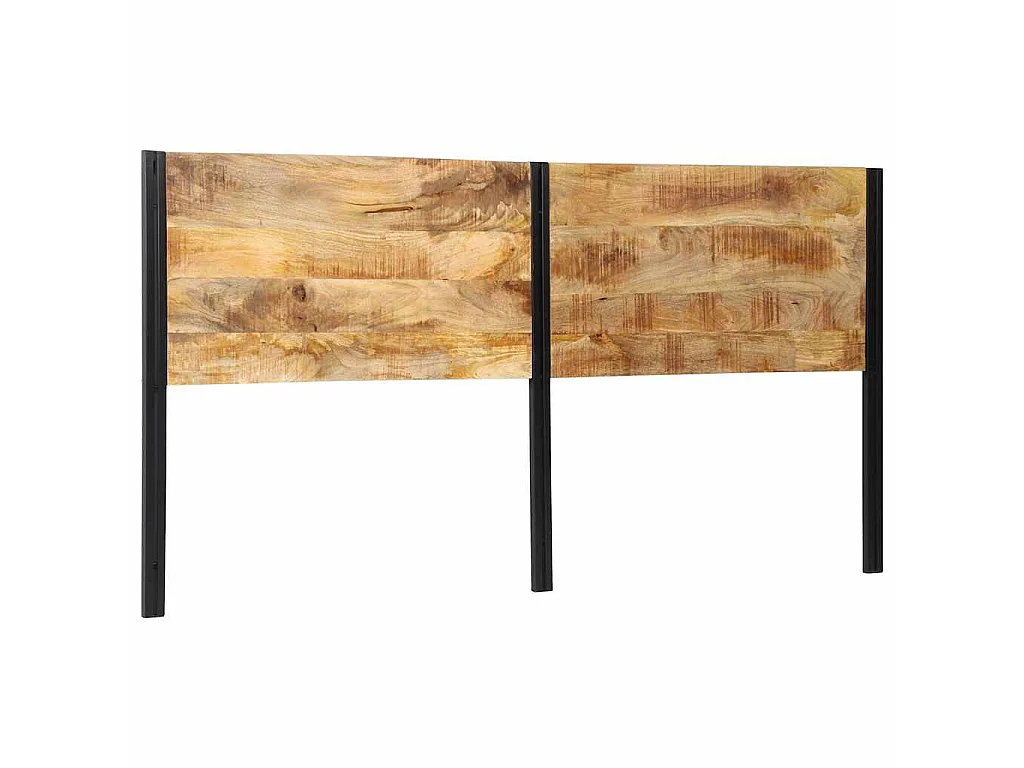 Tête de lit 200 cm bois massif manguier et fer