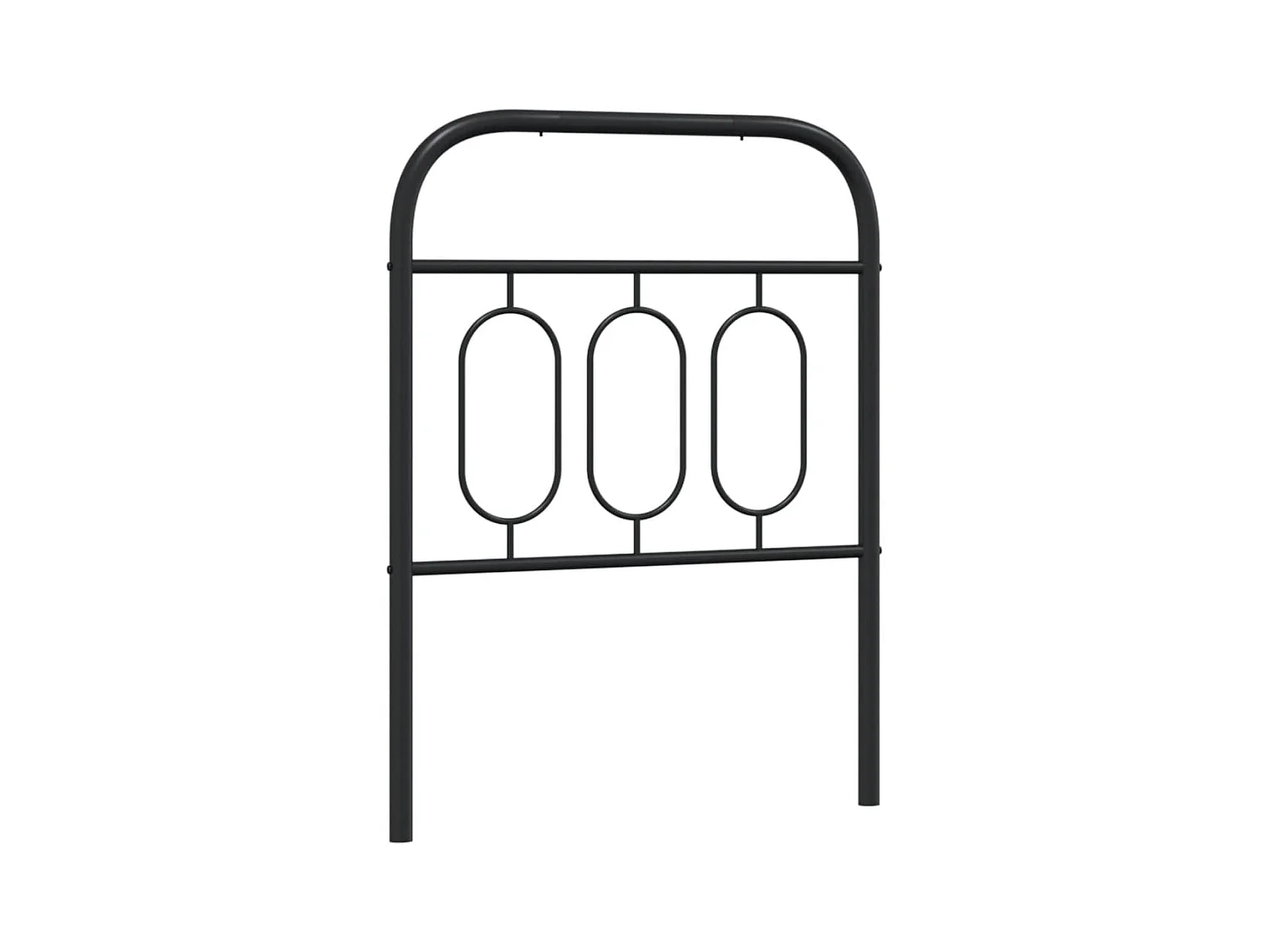 Hoofdbord 75 cm metaal zwart