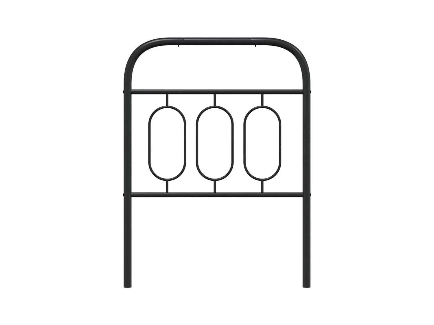 Hoofdbord 75 cm metaal zwart