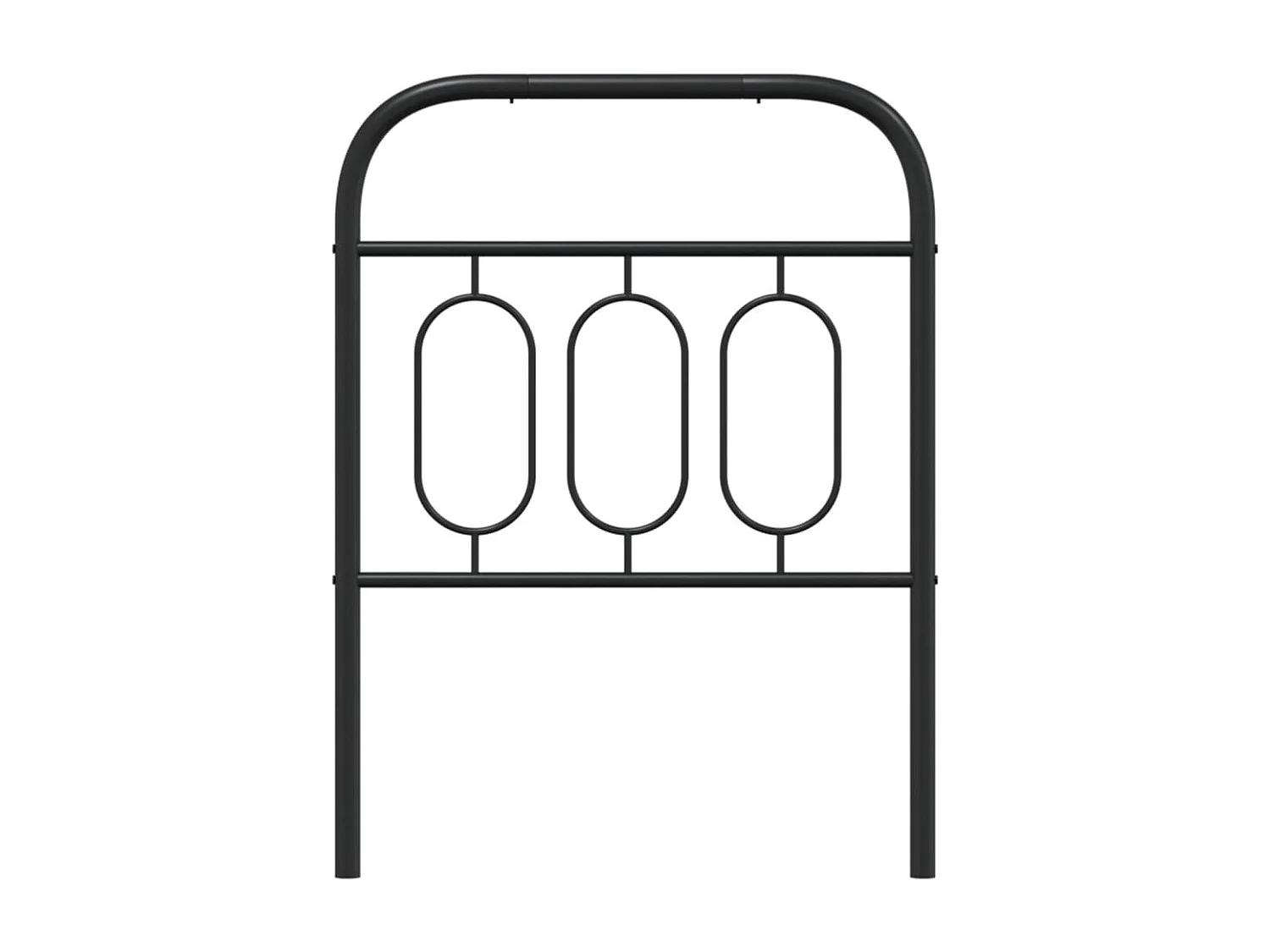 Testiera in Metallo Nero 75 cm