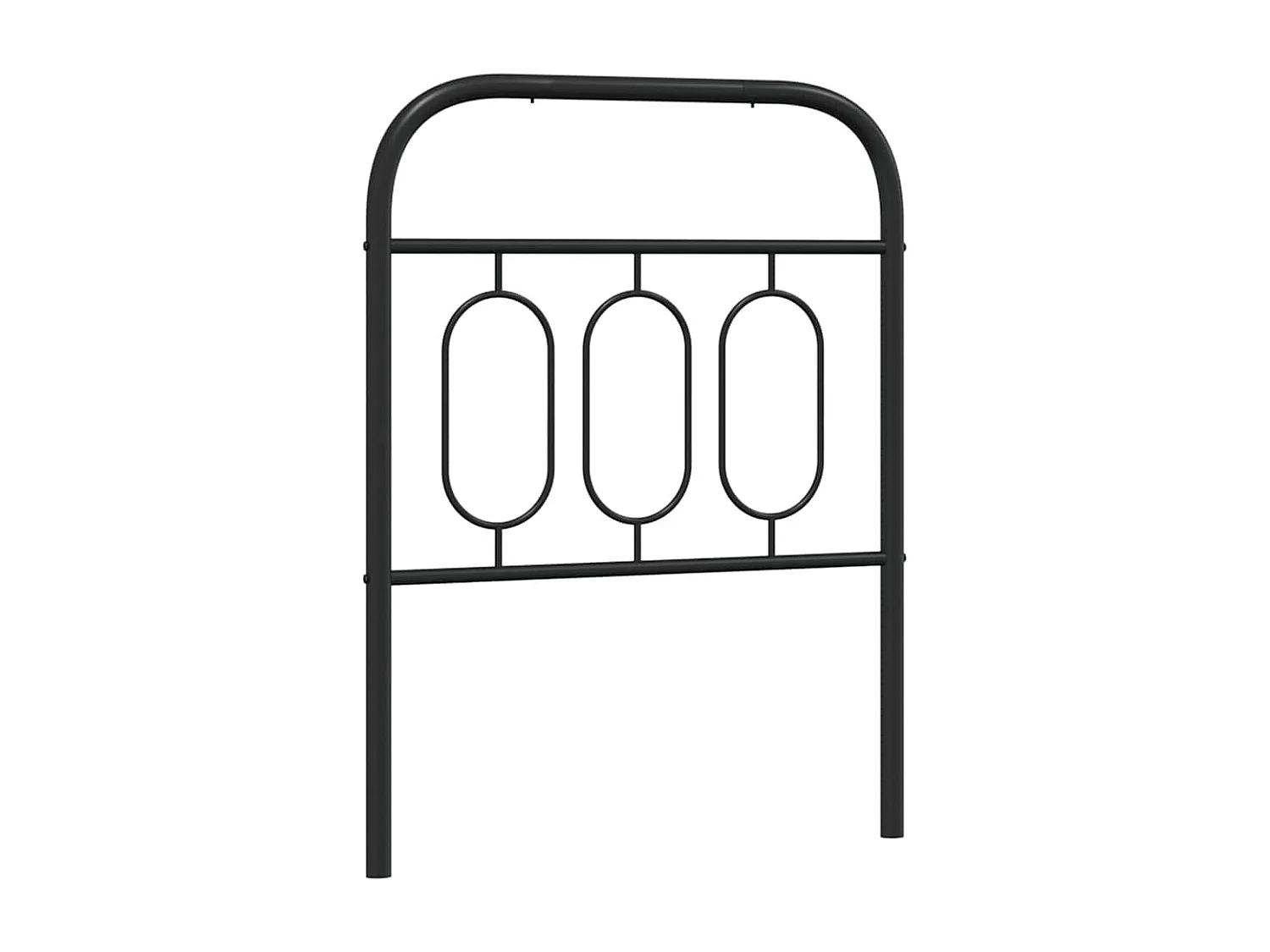 Tête de lit de remplacement métal noir 75 cm