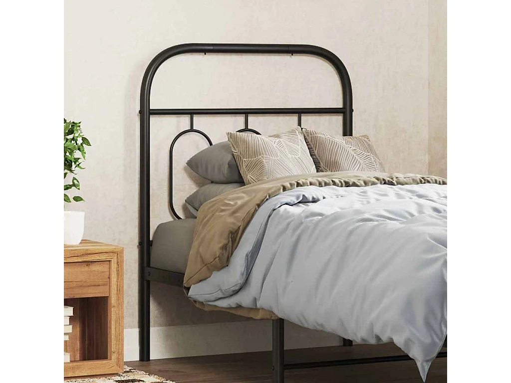 Tête de lit de remplacement métal noir 75 cm