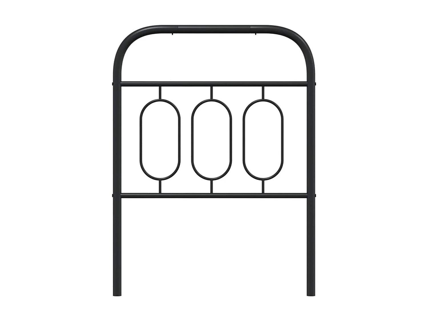 Tête de lit de remplacement métal noir 75 cm