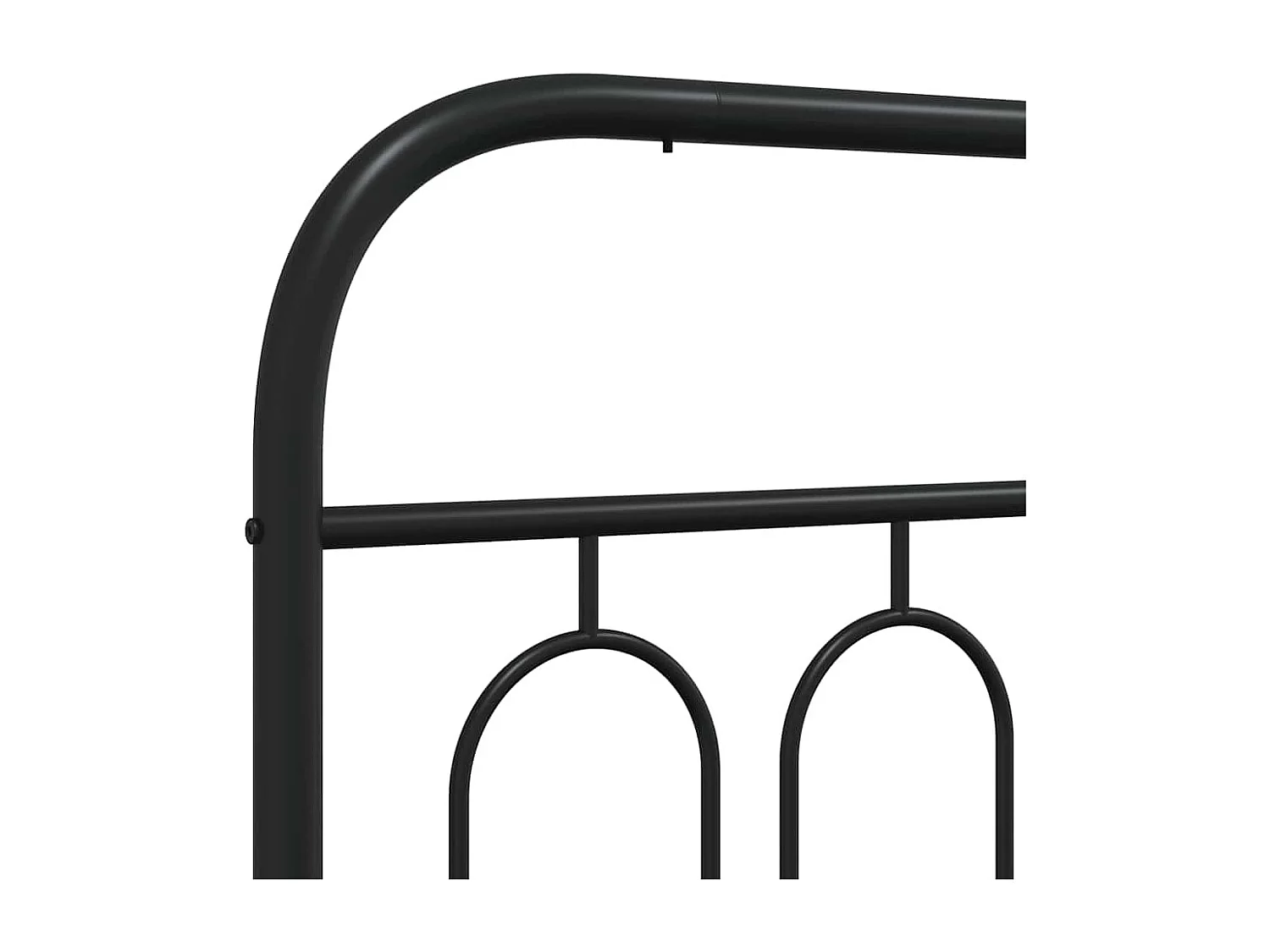Tête de lit de remplacement métal noir 75 cm