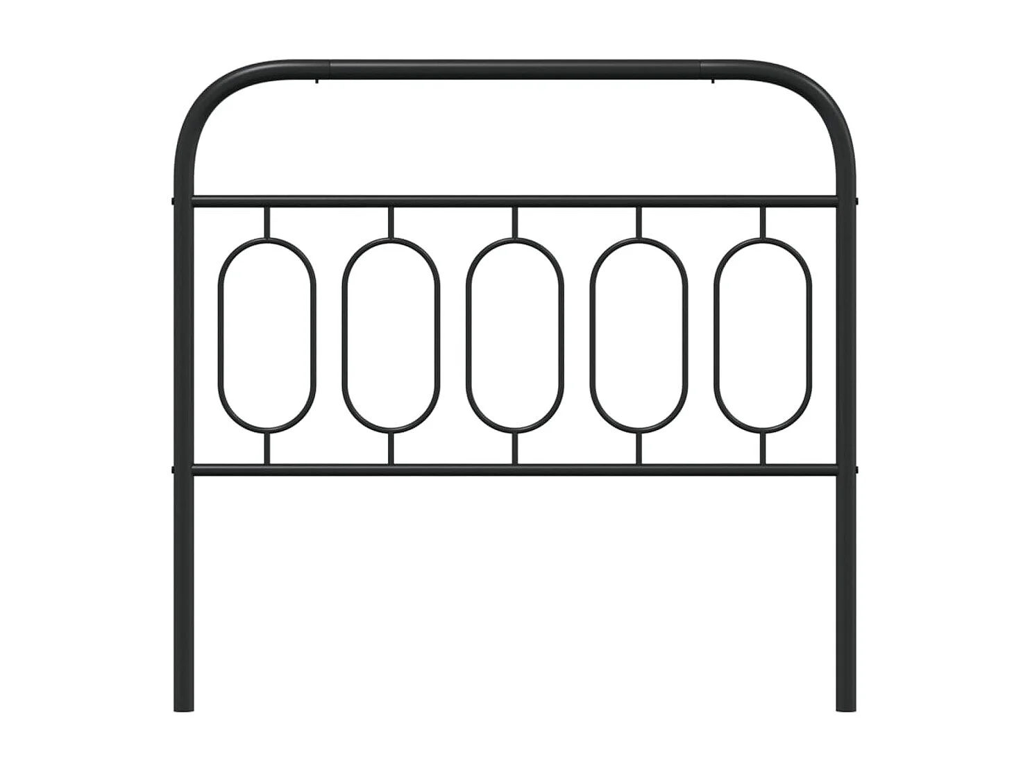 Kopfteil Metall Schwarz 100 cm