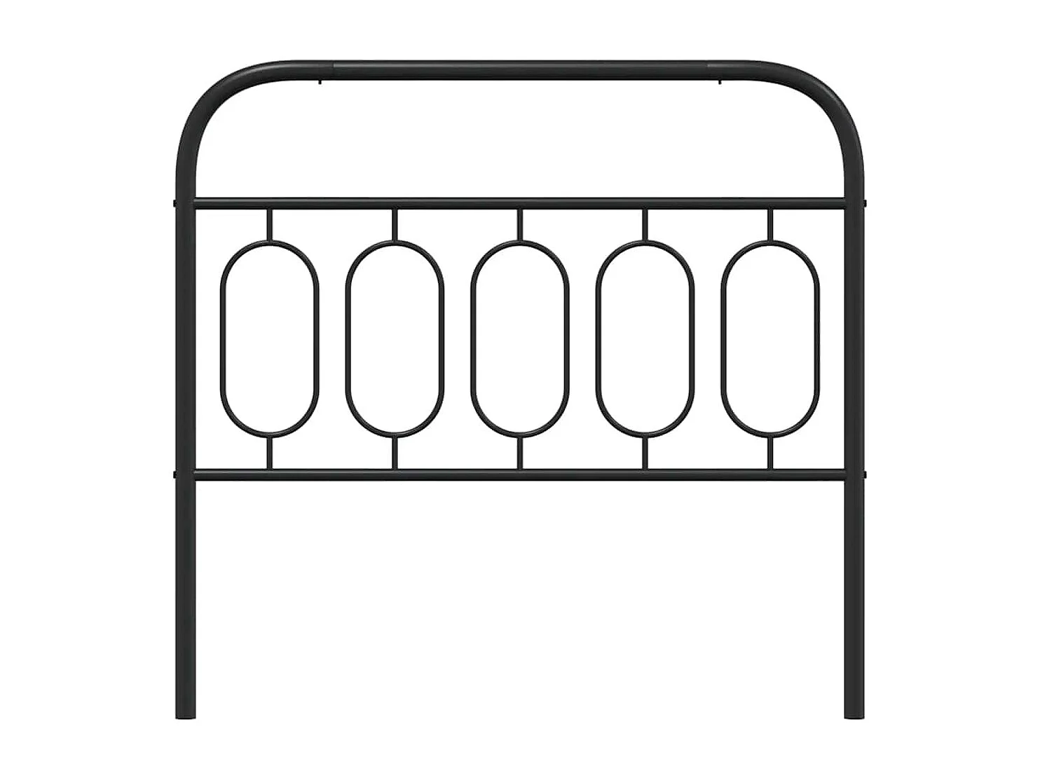 Tête de lit de remplacement métal noir 100 cm