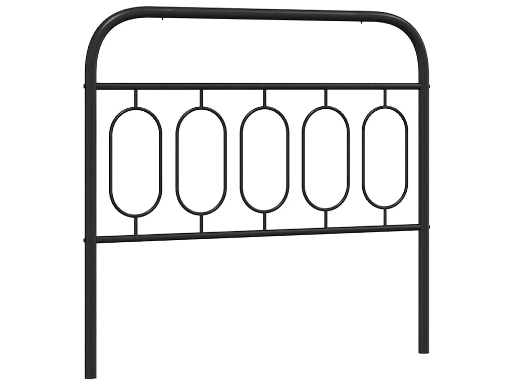 Tête de lit de remplacement métal noir 100 cm
