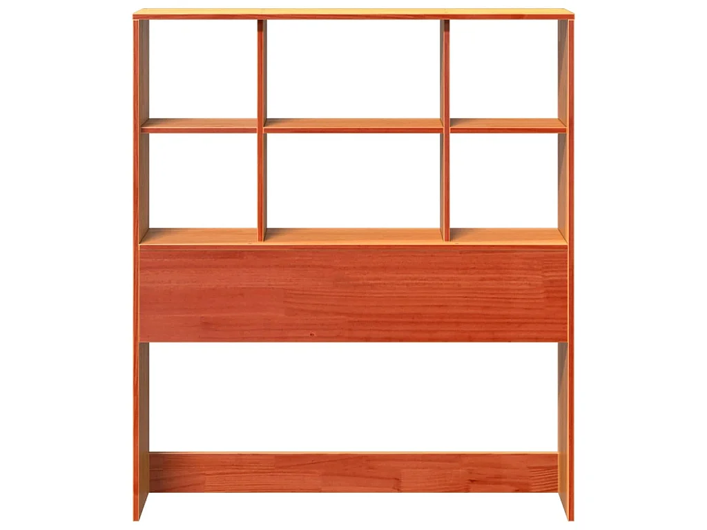 Tête de lit avec rangement cire marron 75 cm bois massif de pin