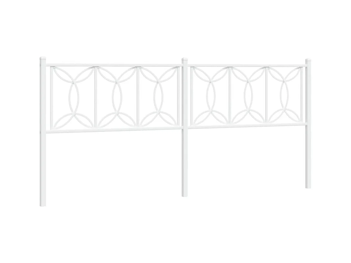 Kopfteil Metall Weiß 193 cm