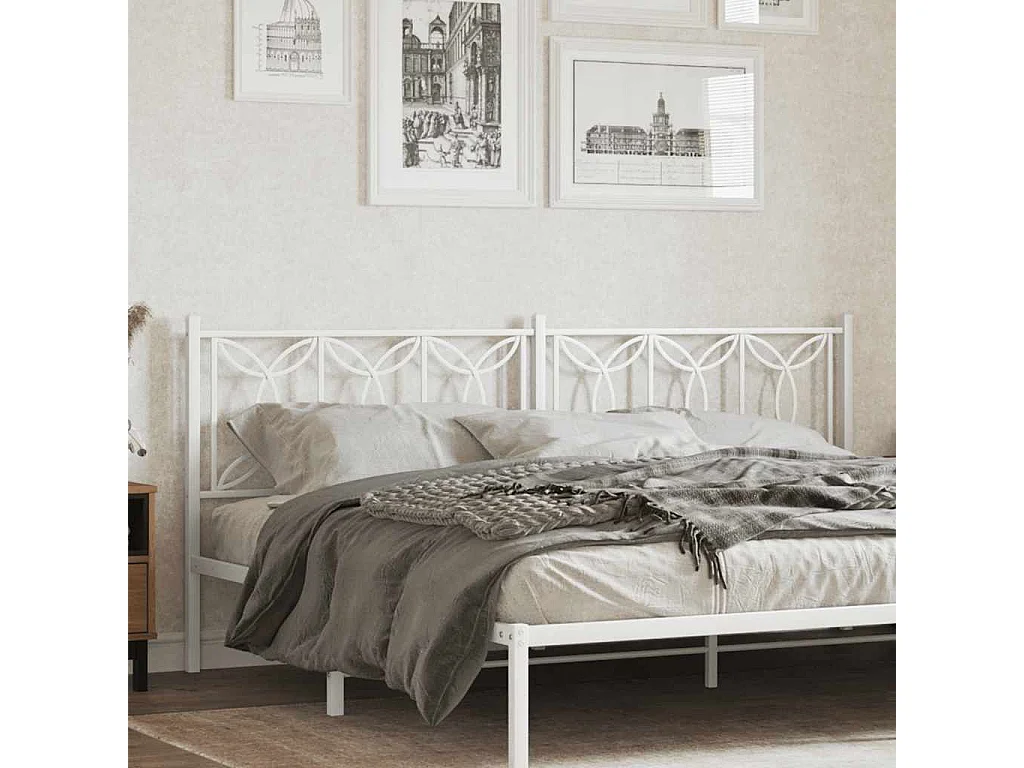 Tête de lit de remplacement métal blanc 193 cm