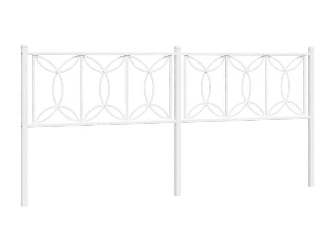 Tête de lit de remplacement métal blanc 193 cm