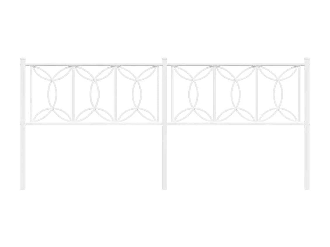 Tête de lit de remplacement métal blanc 193 cm